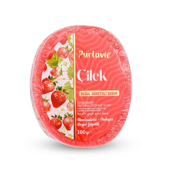 Kale Naturel Purlavie Süngerli Sabun Çilek 100g