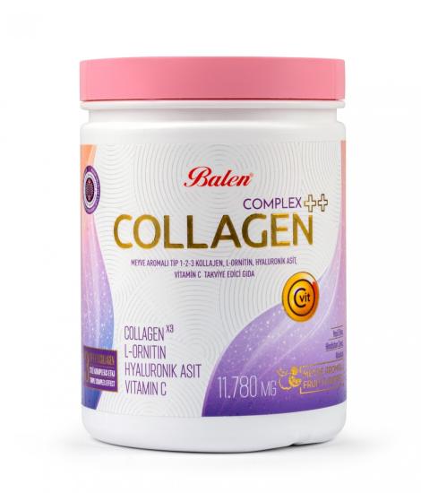 Balen Collagen Complex++ Meyve Aromalı Tip 1,2,3 Kolajen, L-Ornitin, Hyaluronik Asit, Vitamin C