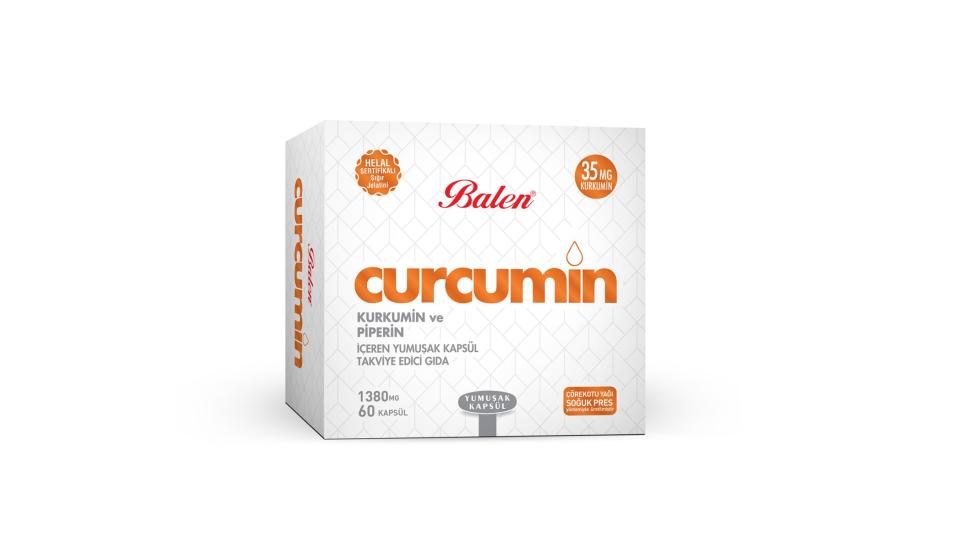 Balen Curcumin Kurkumin ve Piperin Yumuşak Kapsül 1380 Mg*60