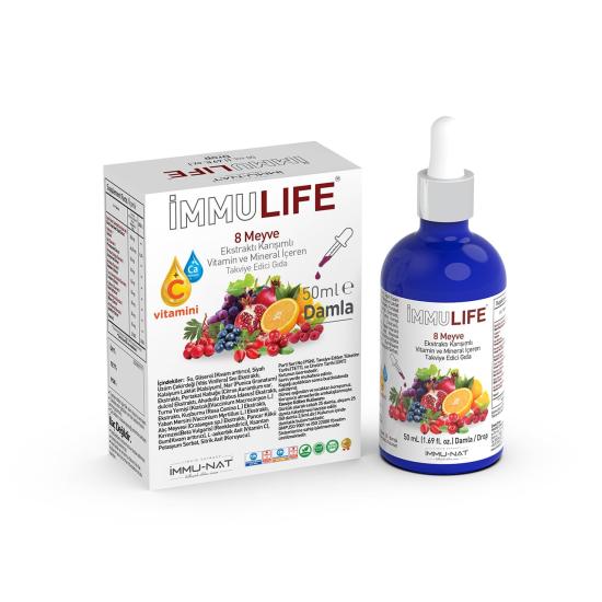 İmmu-Nat İmmu Life 8 Meyve Karışımlı Ekstraktı Drop 50 ml