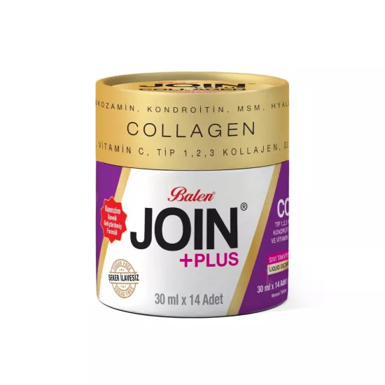 Balen Join+Plus Tip 1 2 3 Kollajen Glukozamin Kondroitin Msm Hyaluronik Asit ve Vit. C Shot 30 Ml*10