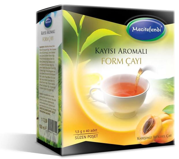 Mecitefendi Kayısı Aromalı Form Çay Süzen Poşet 1.5 g*40