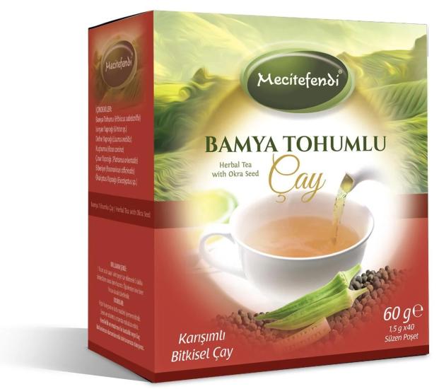 Mecitefendi Bamya Tohumlu Çay Süzen Poşet 1.5 g*40