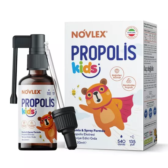 Novlex® Propolis Kids Sprey Damla 20 Ml (Böğürtlen Aromalı)