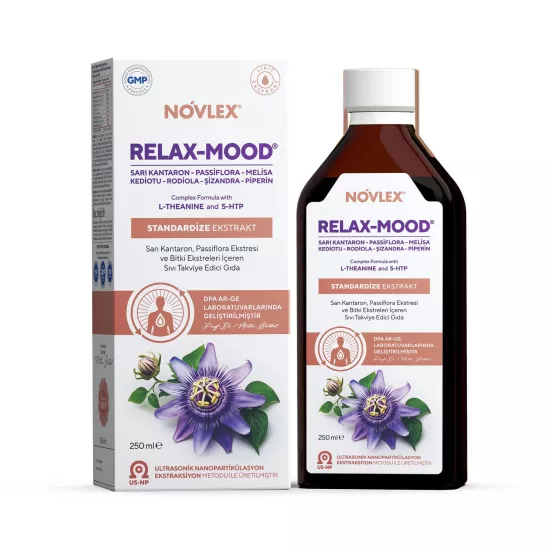 Novlex® Relax-Mood Sarı Kantaron, Passiflora Ve Bitki Ekstreleri 250 Ml