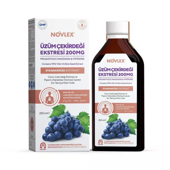 Novlex® Üzüm Çekirdeği Ekstresi (%95) Ve Piperin 250 Ml