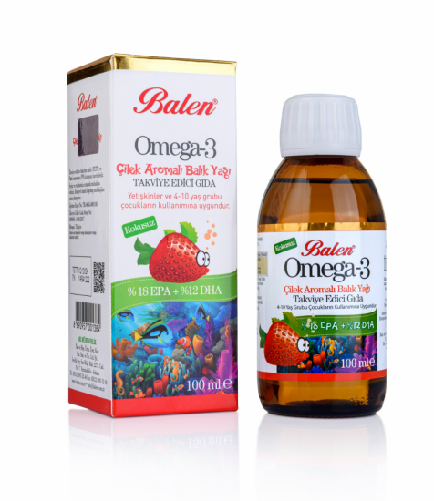 Balen Omega 3 Çilek Aromalı Balık Yağı 100 Ml