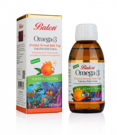 Balen Omega 3 Portakal Aromalı Balık Yağı 100 Ml