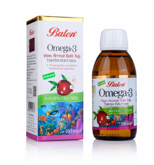 Balen Omega 3 Vişne Aromalı Balık Yağı 100 Ml