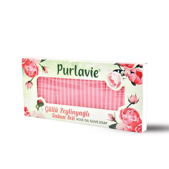 Kale Naturel Purlavie 4 lü Güllü Sabun Seti 4*80g 320g