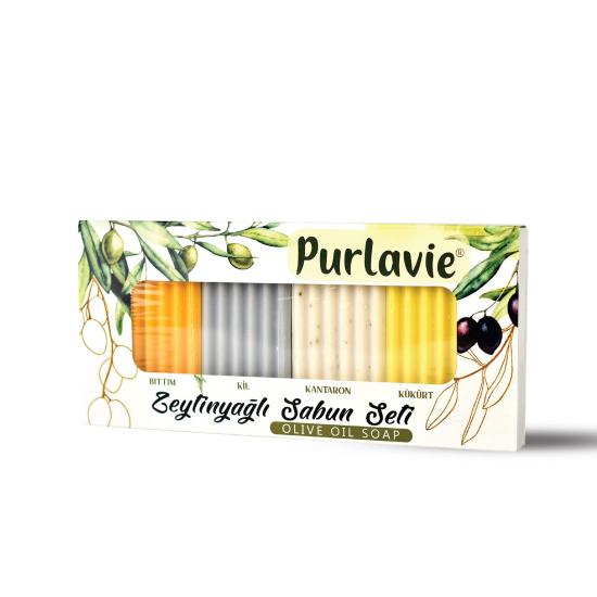 Kale Naturel Purlavie 4 lü Zeytinyağı Sabun Seti 4*80g 320g