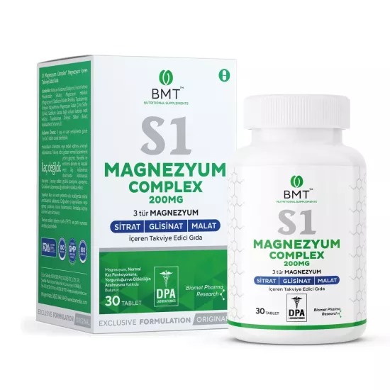 Biomet™ S1 Magnezyum Complex Sitrat, Malat, Glisinat 30 Tablet