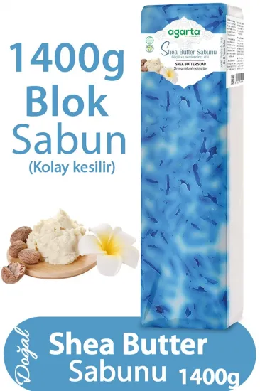 Agarta Doğal El Yapımı Doğal Sabun Shea butter 1400 g