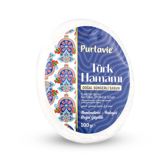 Kale Naturel Purlavie Süngerli Sabun Türk Hamamı 100g