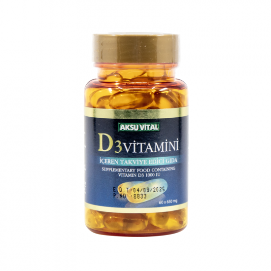 Aksu Vital Vitamin D Softgel 650 Mg*60