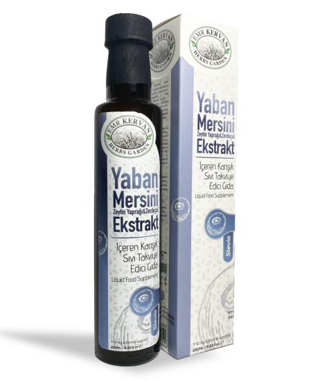 Emr Kervanherbs Garden Yaban Mersinli ZeytinYaprağı İçeren Sıvı Takviye Edici Gıda 250 Ml