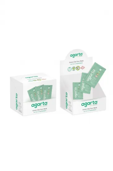 Agarta Yağlı Ciltler Için Yeşil Kil Maskesi 10 Ml X 50 Adet