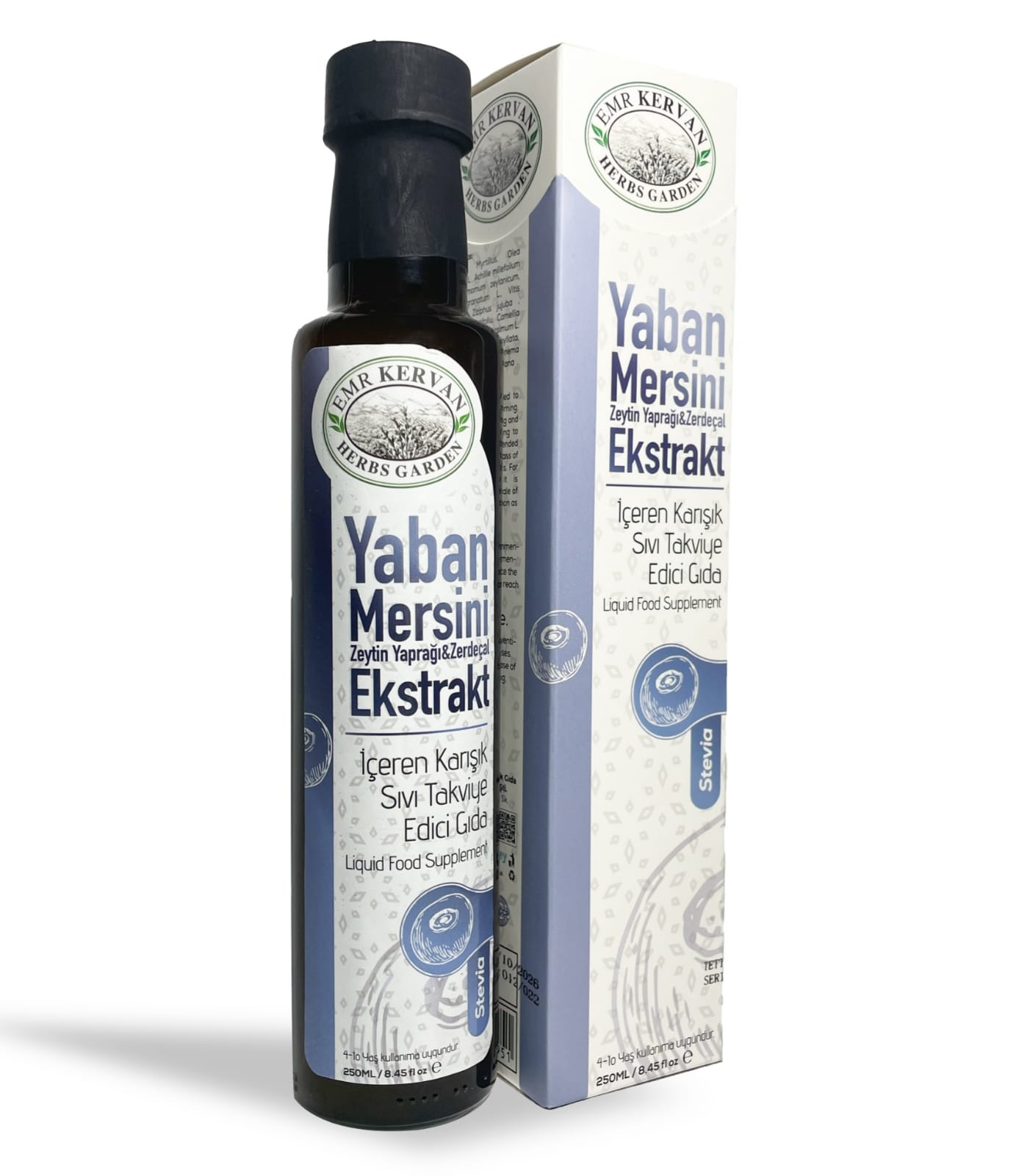 Emr%20Kervanherbs%20Garden%20Yaban%20Mersinli%20ZeytinYaprağı%20İçeren%20Sıvı%20Takviye%20Edici%20Gıda%20250%20Ml