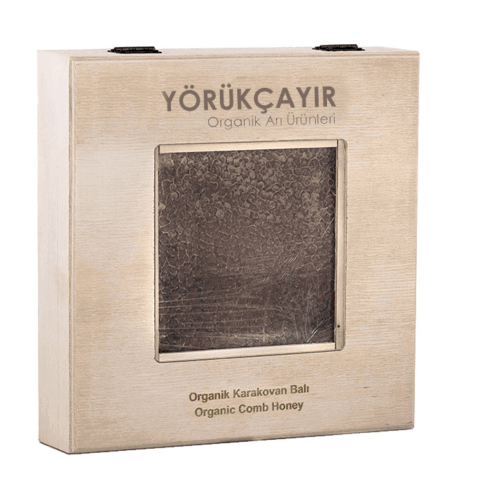 Yörükçayır%20Organik%20Karakovan%20Petek%20Bal%20Tahta%20Kutu%201000%20Gr