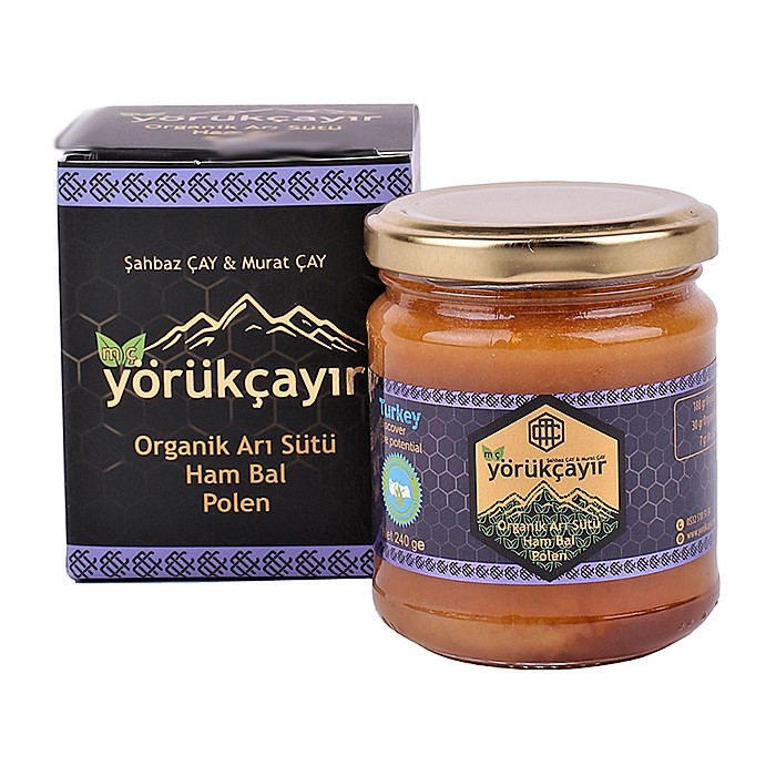 Yörükçayır%20Organik%20Arısütü%20Bal%20Polen%20Karışımı%20240%20Gr